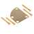 Contoured Neck Mounting Plate, Gold, with screws
