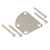 Contoured Neck Mounting Plate, Nickel, with screws