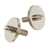 Archtop Bridge Post and Thumbwheel Set, Nickel, set of 2