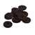 Strap Button Felt Washers, Black, package of 10