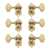 Waverly Guitar Tuners with Butterbean Knobs for Solid Pegheads, Titanium, 3L/3R