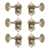 Waverly Guitar Tuners with Butterbean Knobs for Solid Pegheads, Relic nickel, 3L/3R