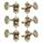 Waverly Guitar Tuners with Butterbean Knobs for Slotted Pegheads, Relic, 3L/3R