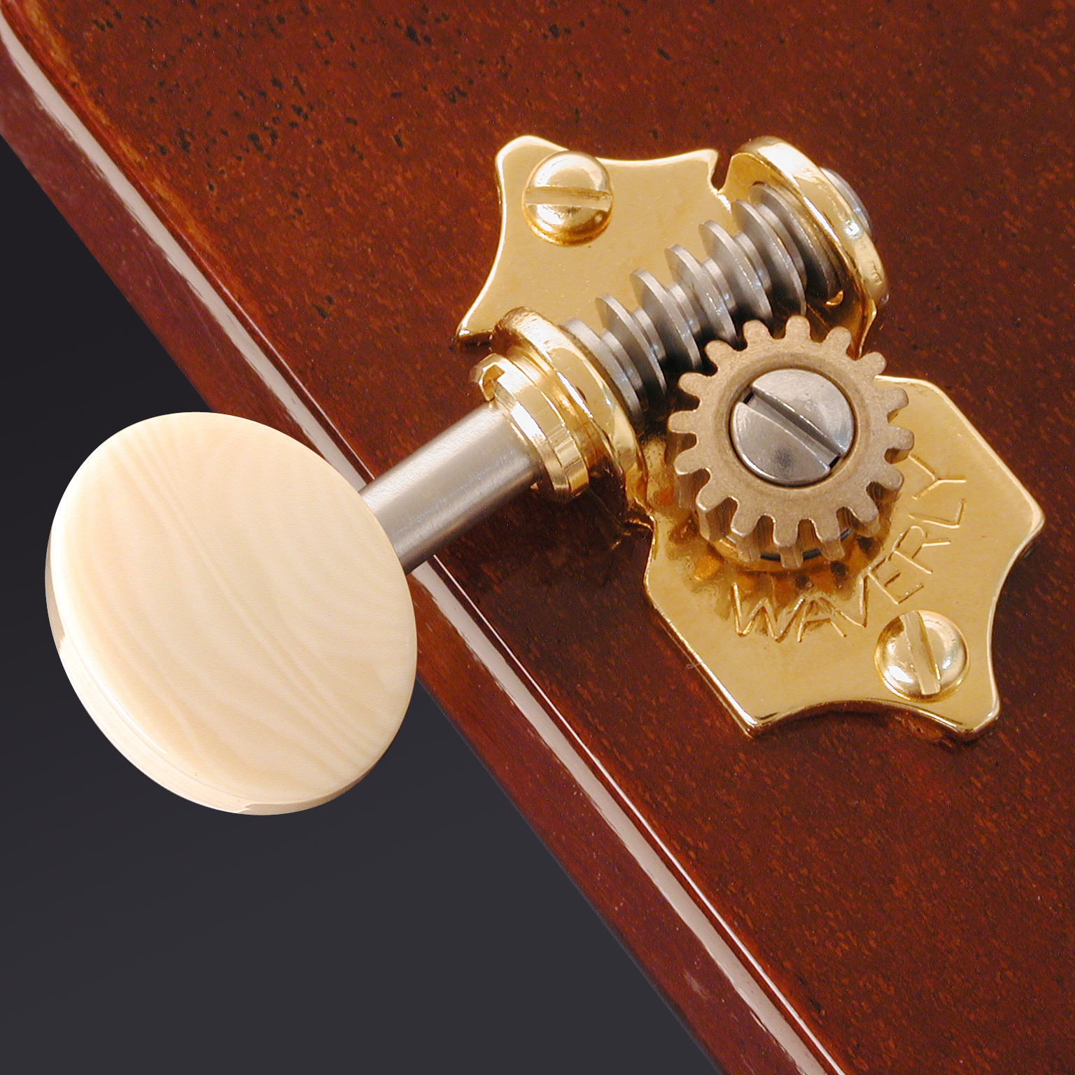 Waverly Guitar Tuners with Ivoroid Knobs for Solid Pegheads StewMac