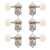 Waverly Guitar Tuners with Ivoroid Knobs for Solid Pegheads, Nickel, 3L/3R
