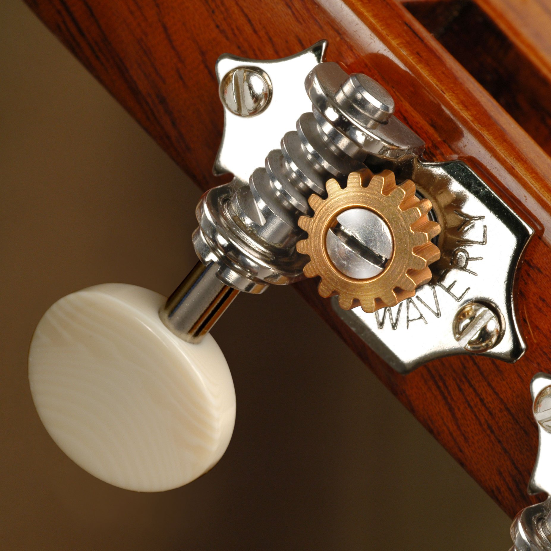 Slotted Set of 6 Waverly Ivoroid Guitar Bridge Pins 