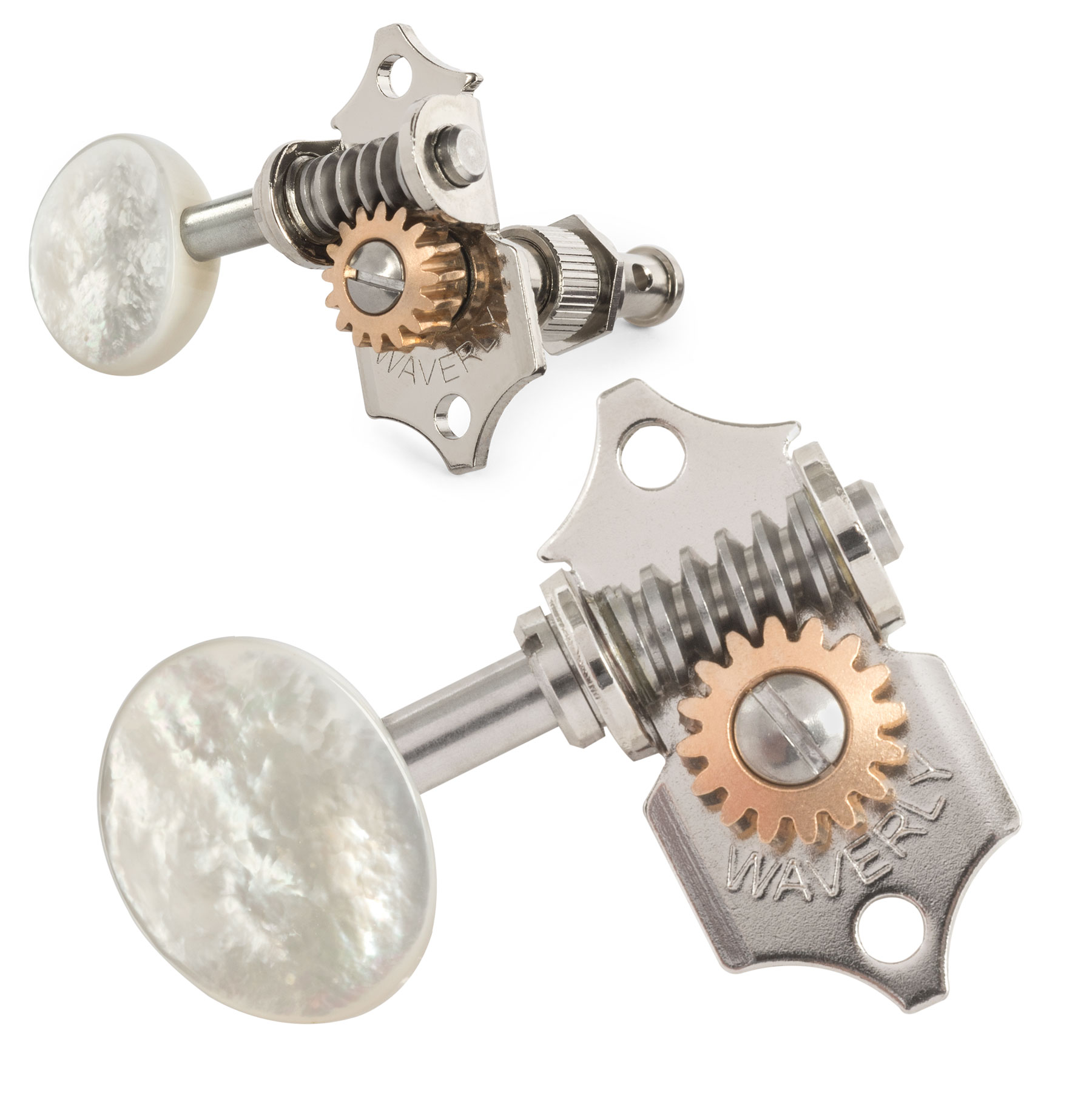 Waverly Guitar Tuners with Pearl Knobs for Solid Pegheads - StewMac