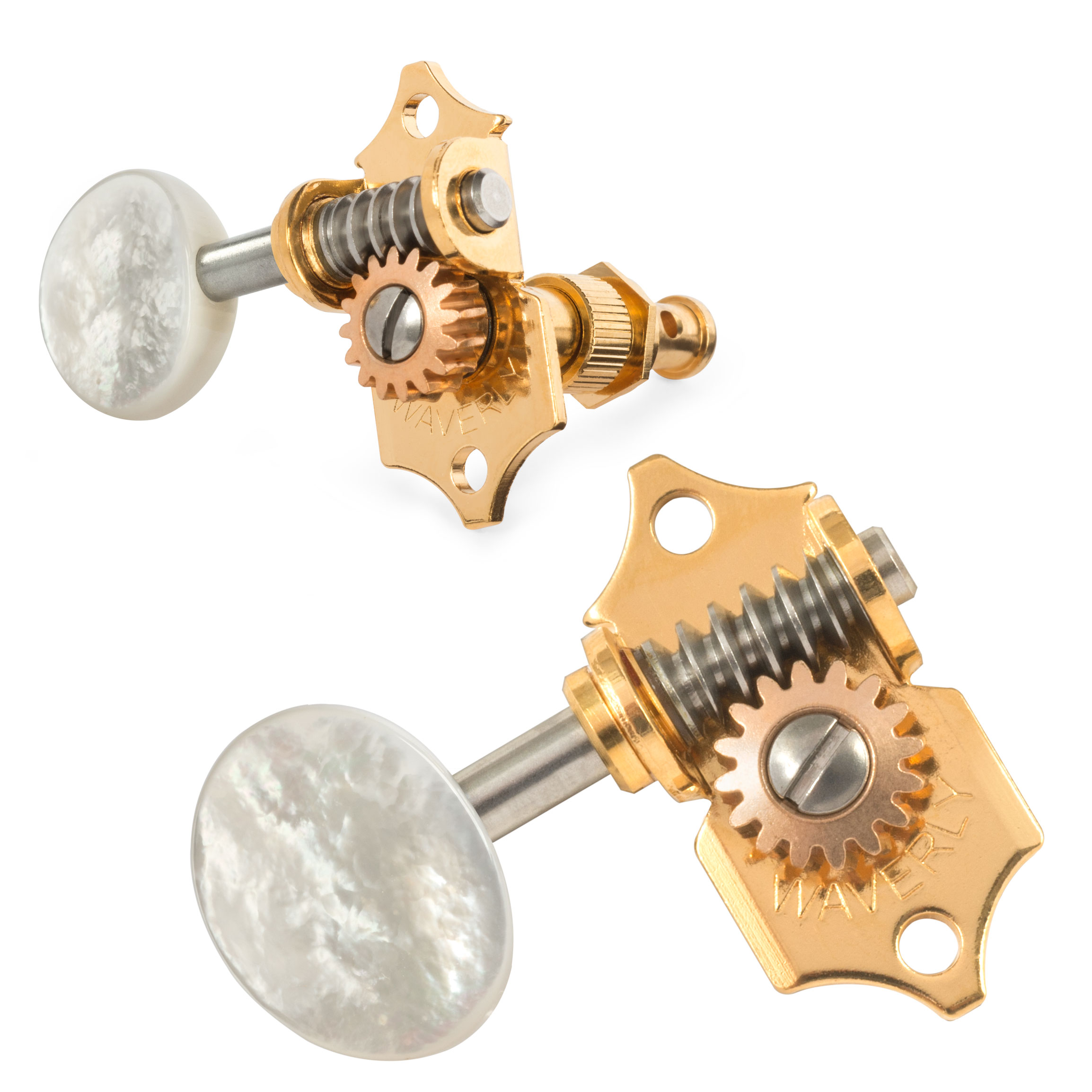 Waverly Guitar Tuners with Pearl Knobs for Solid Pegheads StewMac