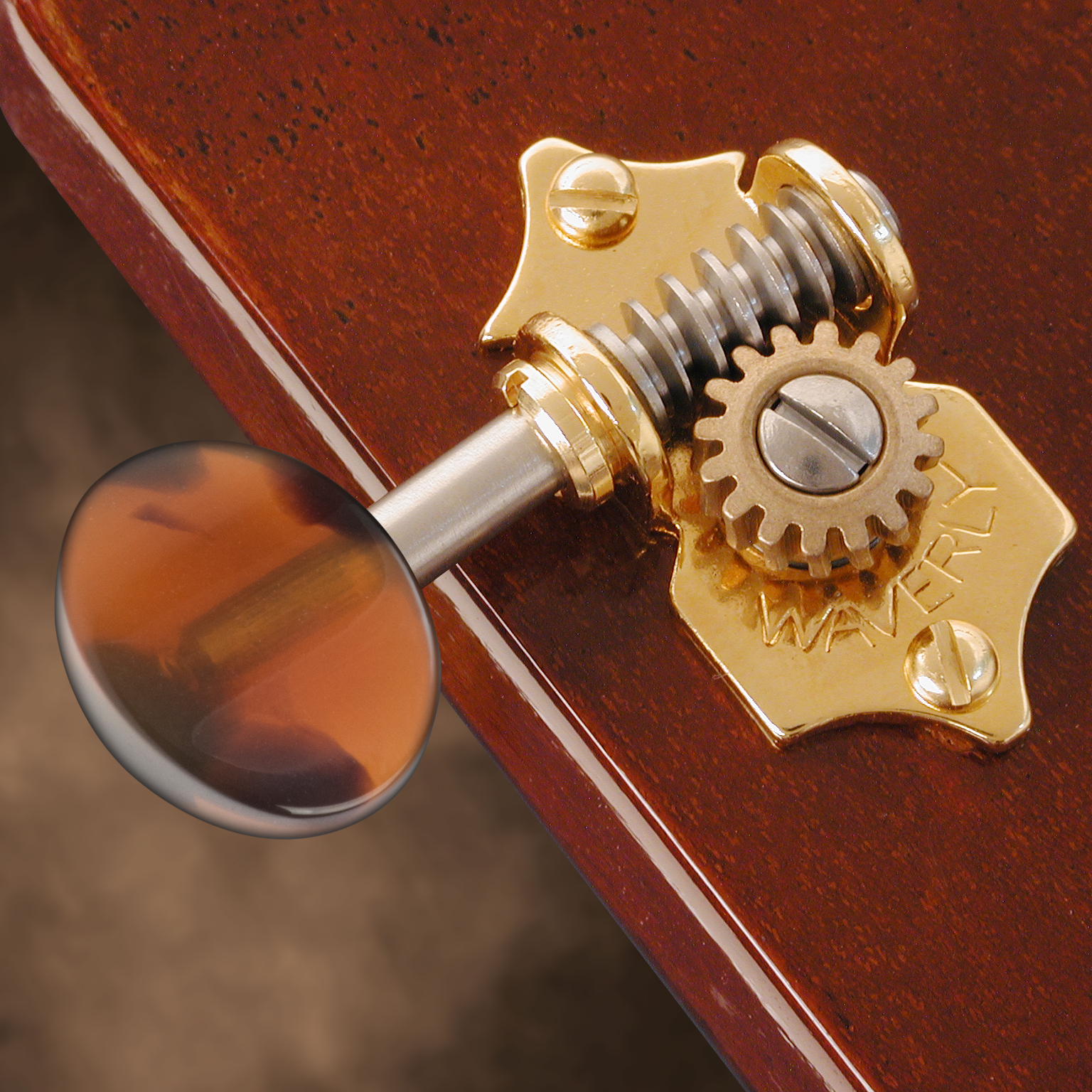 Waverly Guitar Tuners with Dark Tortoise Knobs for Solid