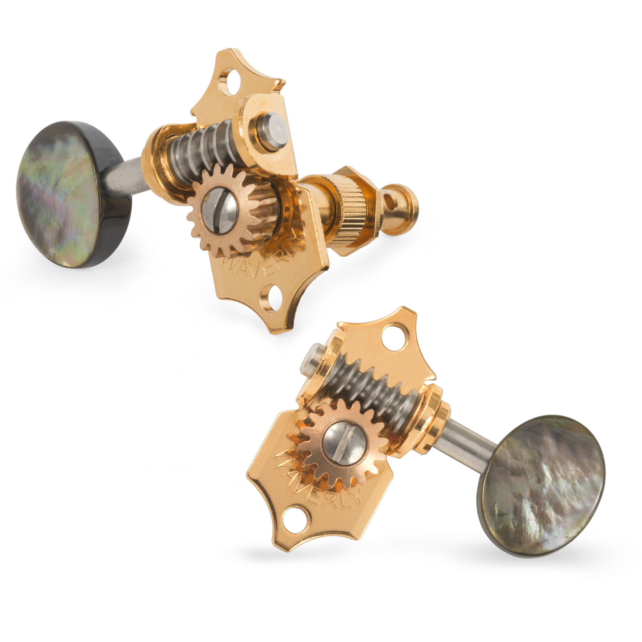 Waverly Guitar Tuners with Black Pearl Knobs for Solid
