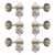 Waverly Guitar Tuners with Black Pearl Knobs for Solid Pegheads, Nickel, 3L/3R