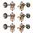 Waverly Guitar Tuners with Black Pearl Knobs for Slotted Pegheads, Nickel, 3L/3R
