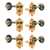 Waverly Guitar Tuners with Black Pearl Knobs for Slotted Pegheads, Gold, 3L/3R