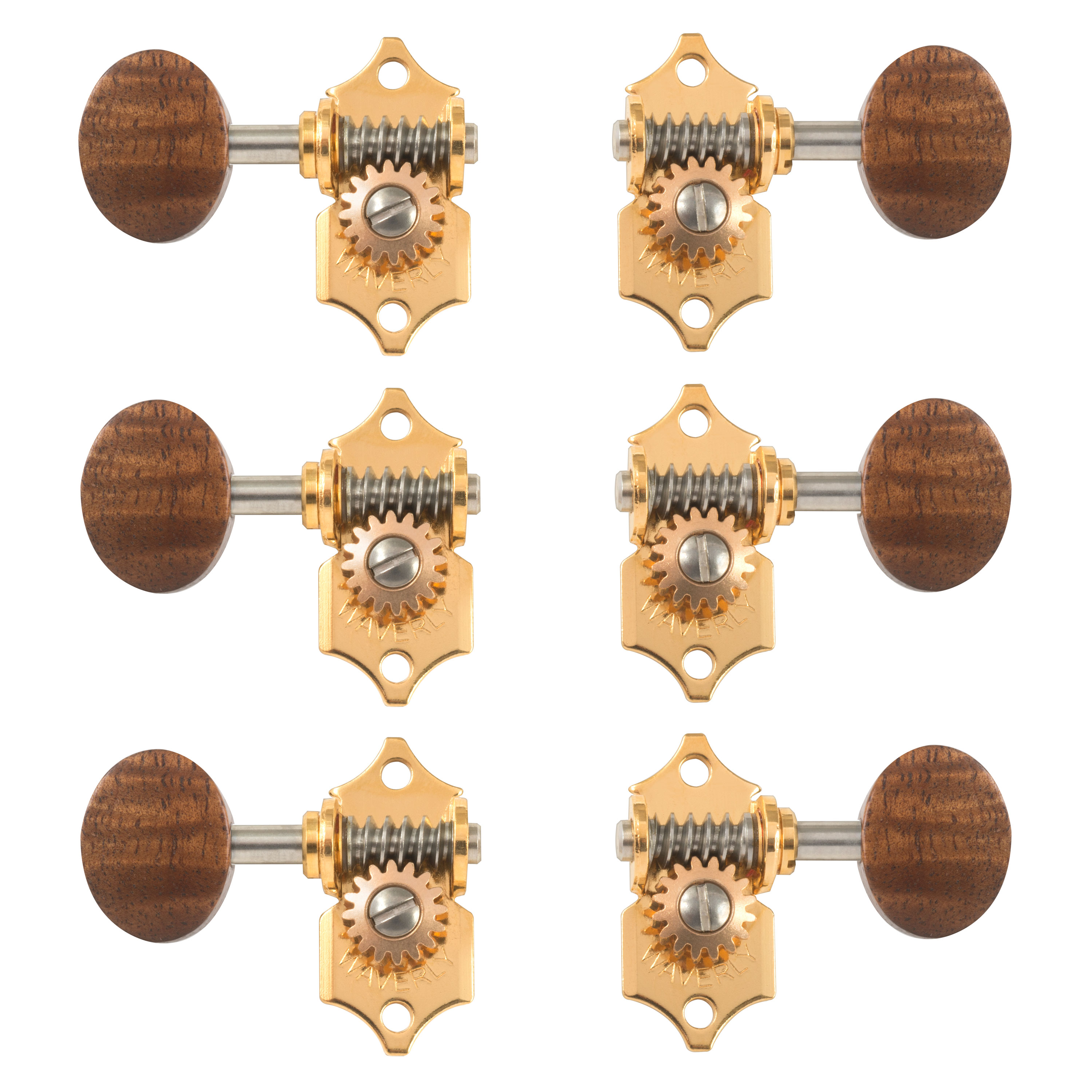 BEST BRASS MP GROOVE SERIES TPT 5C改 SP Waverly Guitar Tuners with Koa Knobs for Solid Pegheads