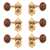 Waverly Guitar Tuners with Koa Knobs for Solid Pegheads, Gold, 3L/3R