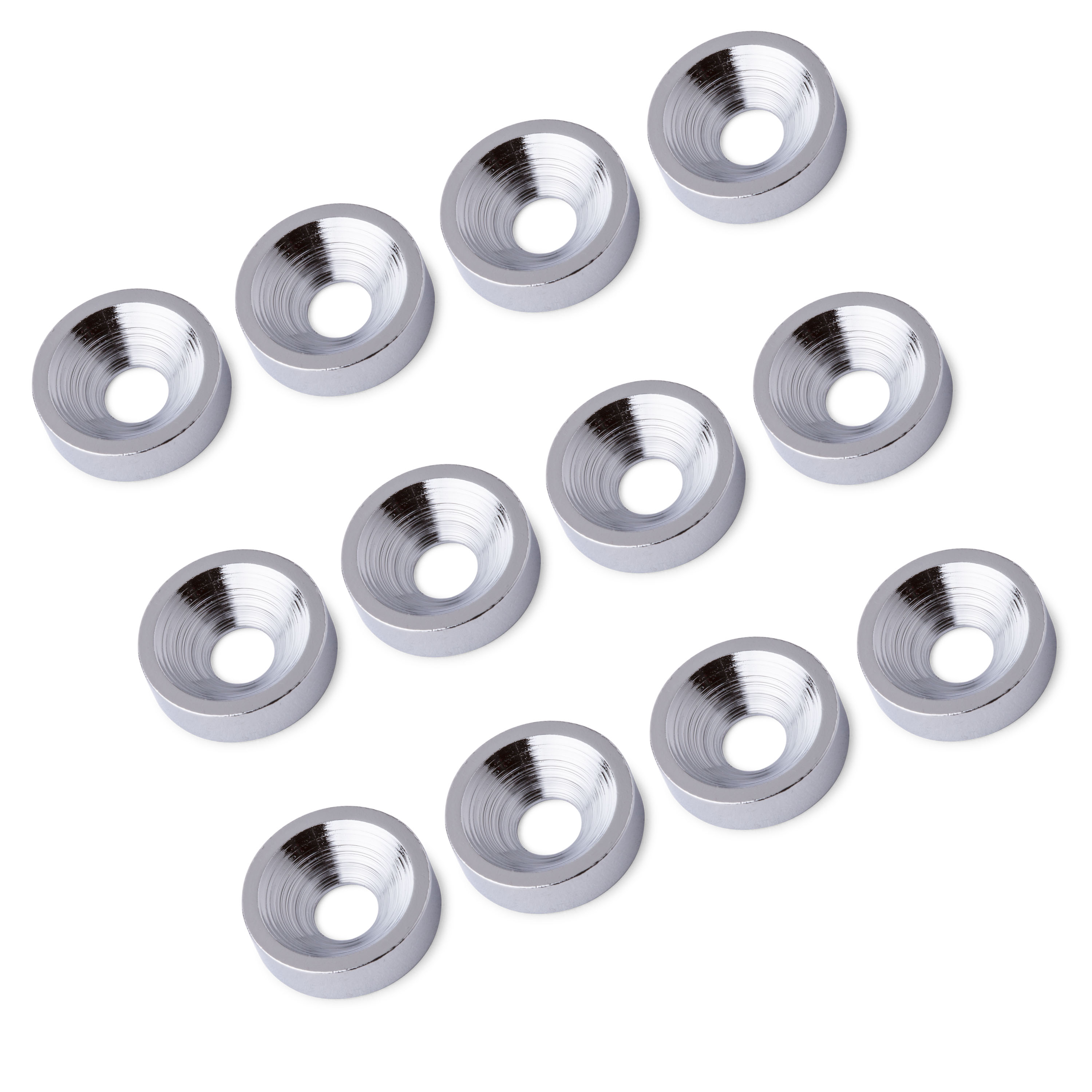 Neck Mounting Ferrules, Chrome, package of 12 Neck Mounting Ferrules, Chrome, package of 12