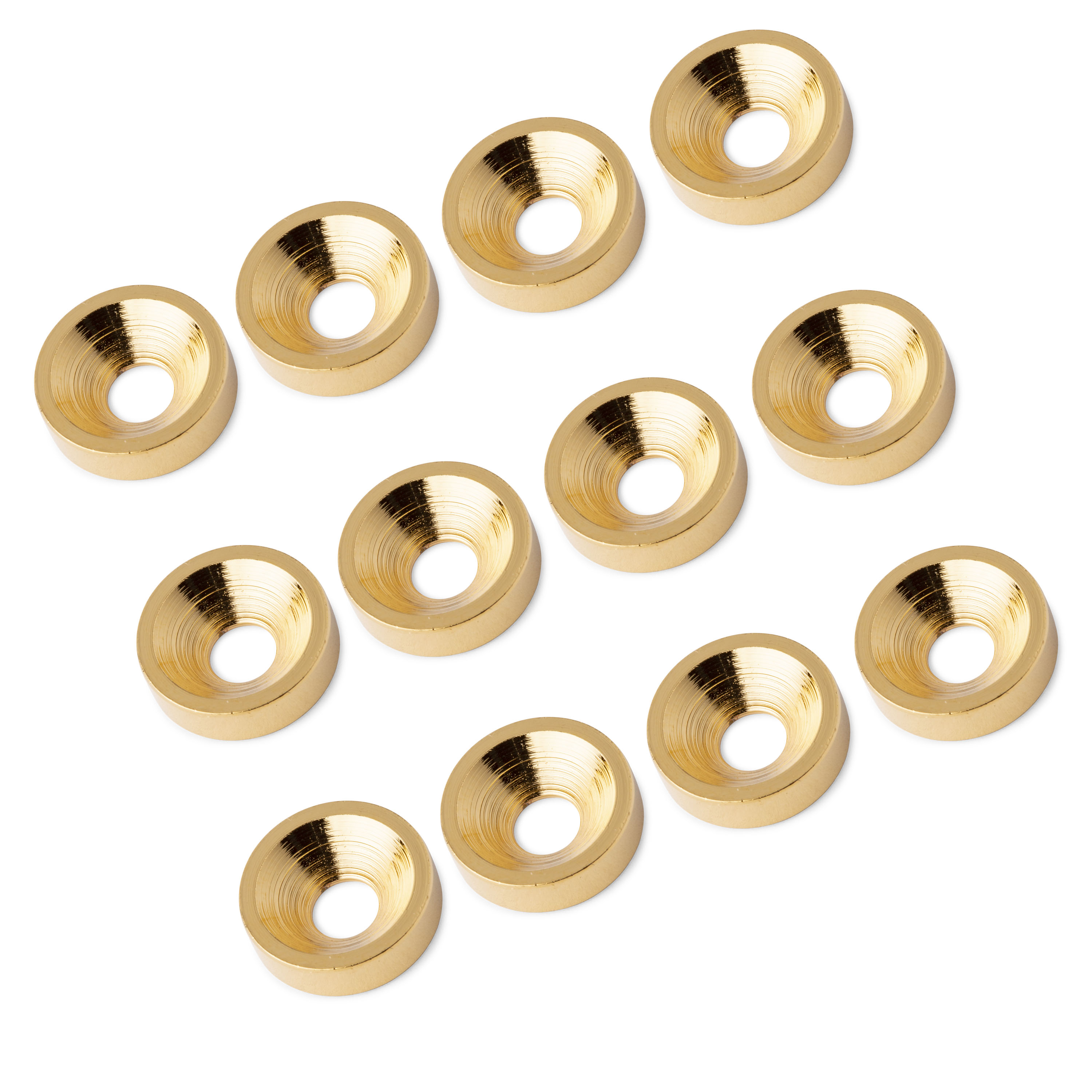 Neck Mounting Ferrules, Gold, package of 12 Neck Mounting Ferrules, Gold, package of 12