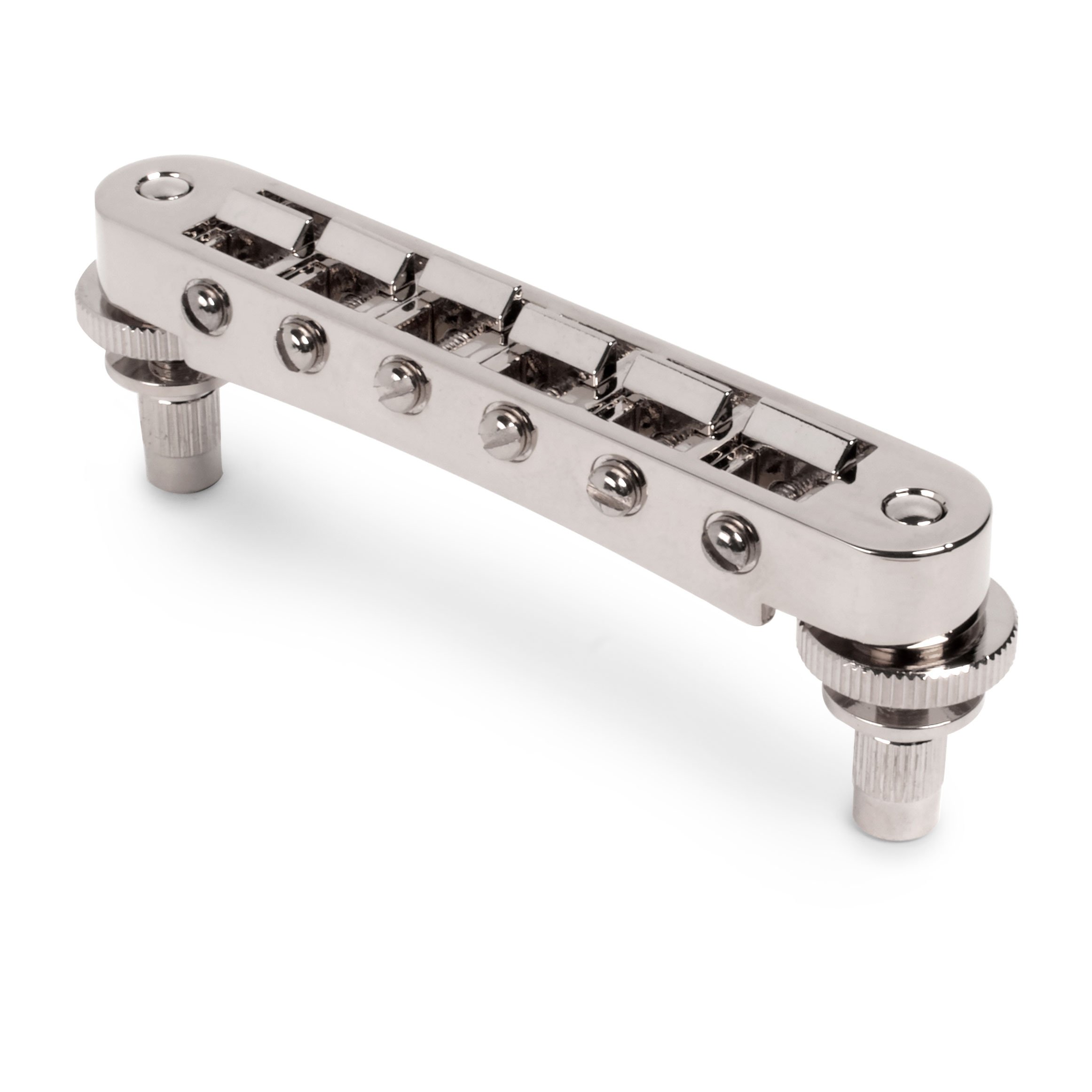 Nashville Tune-o-matic Bridge, Nickel, with studs and bushings Nashville Tune-o-matic Bridge, Nickel, with studs and bushings