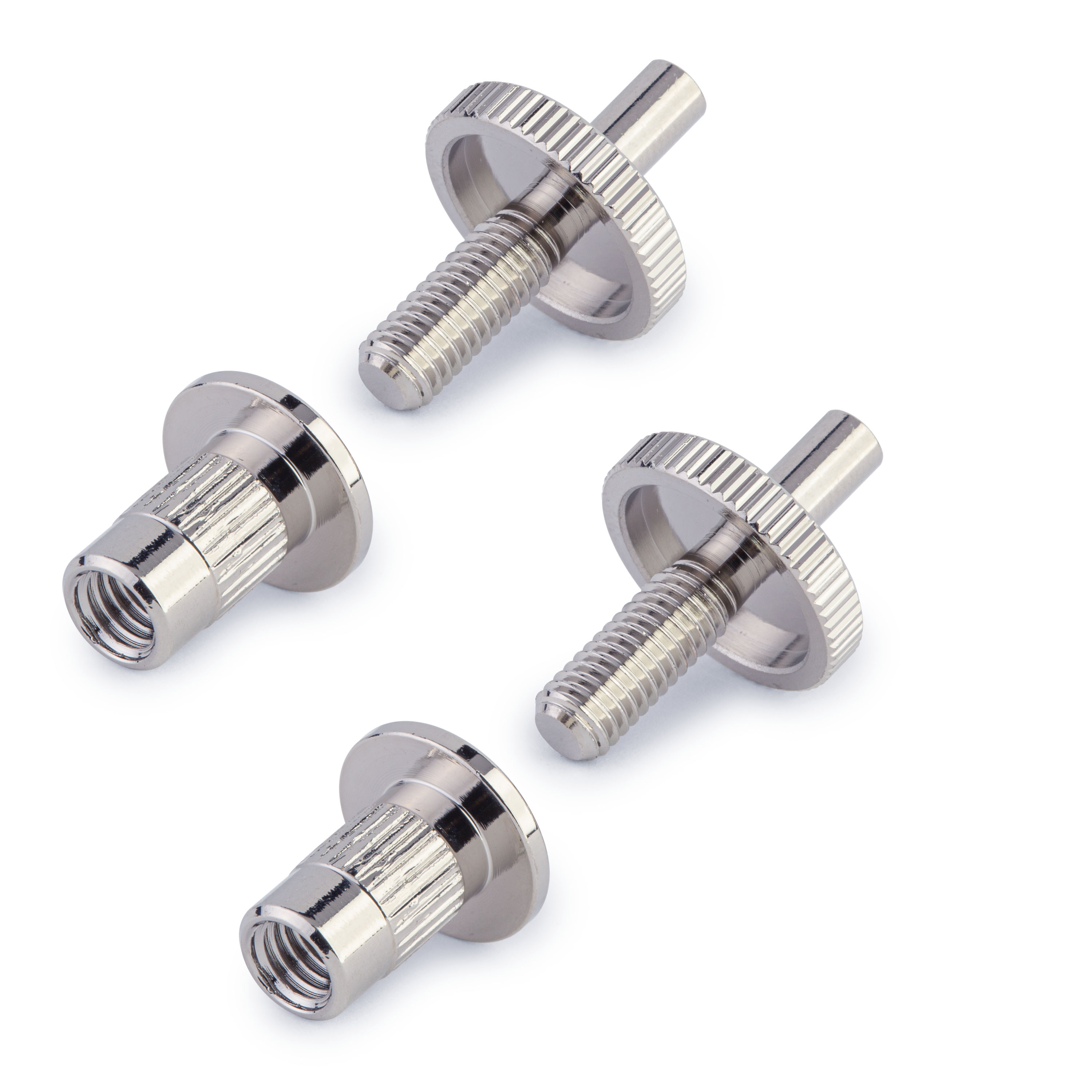 Nashville Tune-o-matic Studs and Bushings, Chrome, set of 2 Nashville Tune-o-matic Studs and Bushings, Chrome, set of 2