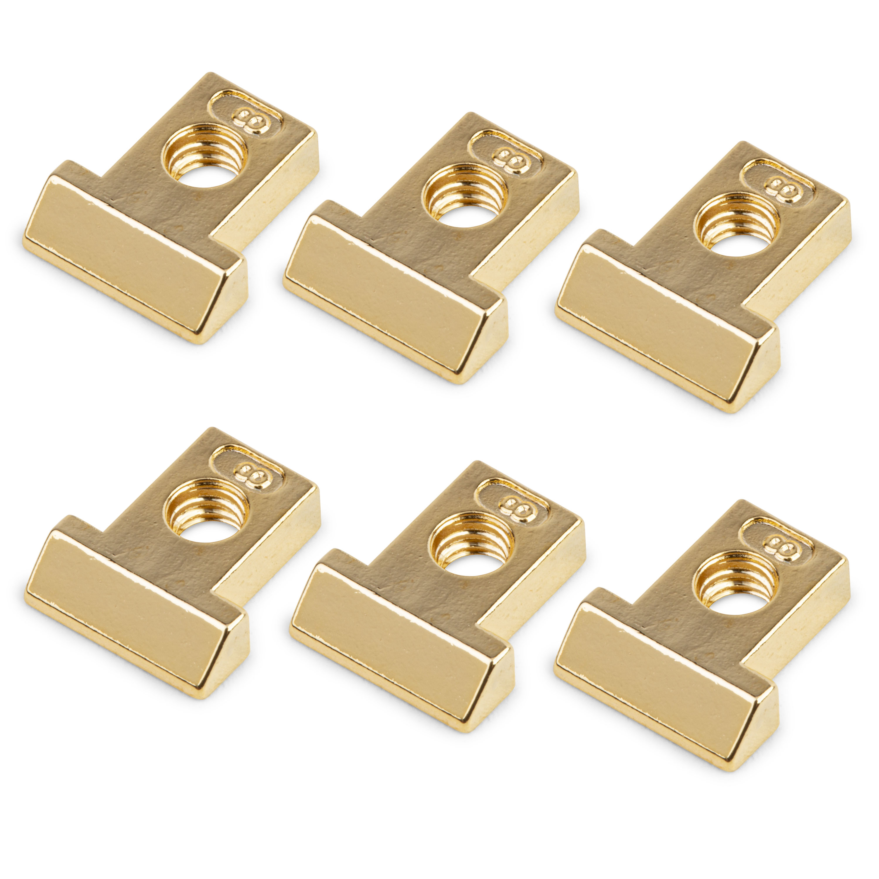 Nashville Tune-o-matic Saddles, Gold, set of 6 Nashville Tune-o-matic Saddles, Gold, set of 6