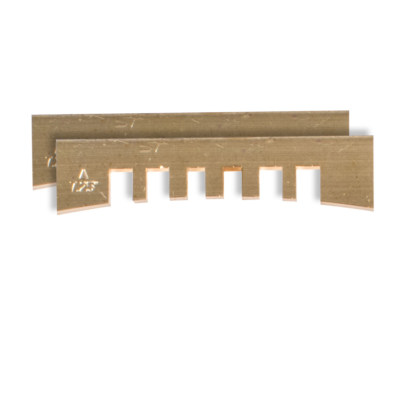 Notched Fret Press Inserts, 7.25" radius, set of 2 Notched Fret Press Inserts, 7.25" radius, set of 2