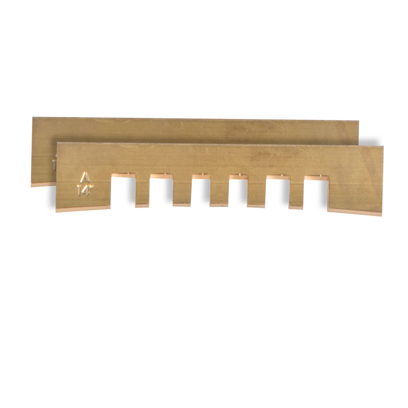 Notched Fret Press Inserts, 14" radius, set of 2 Notched Fret Press Inserts, 14" radius, set of 2