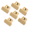 Saddles for ABR-1 Tune-o-matic Bridges, Unplated brass, set of 6 Saddles for ABR-1 Tune-o-matic Bridges, Unplated brass, set of 6