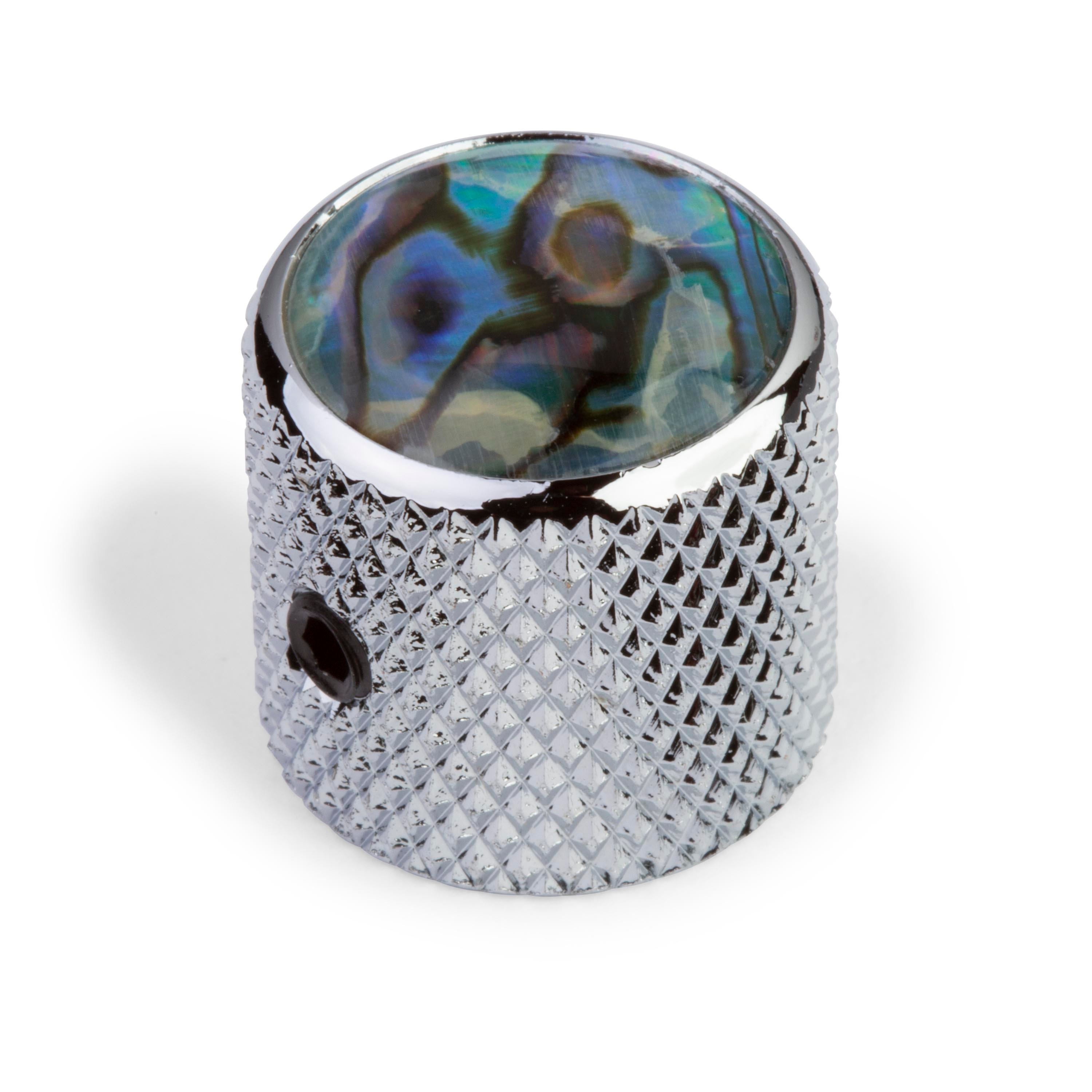 Abalone Top Dome Knob, Chrome Abalone Top Dome Knob, Chrome