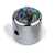 Abalone Top Dome Knob, Chrome