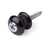Waverly Guitar Strap Button, Black button, chrome screw