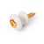 Waverly Guitar Strap Button, White button, gold screw