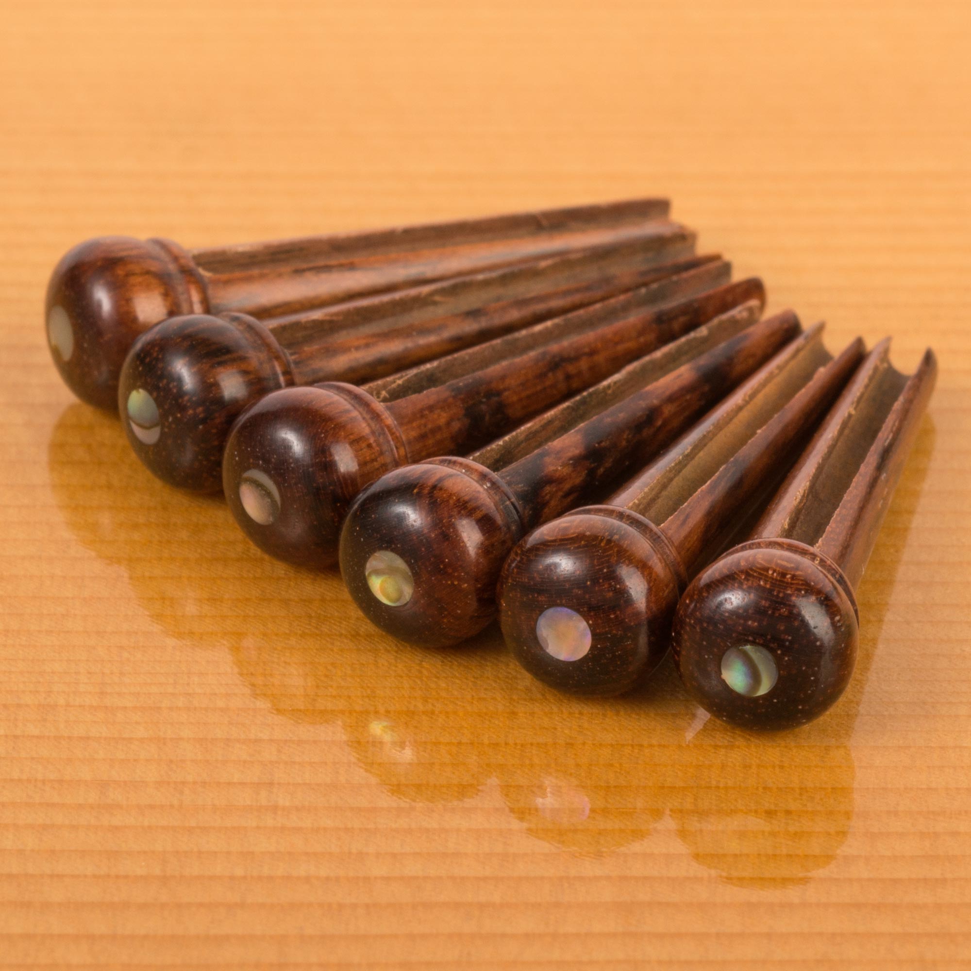 Waverly Snakewood Bridge Pins with Shell Inlay