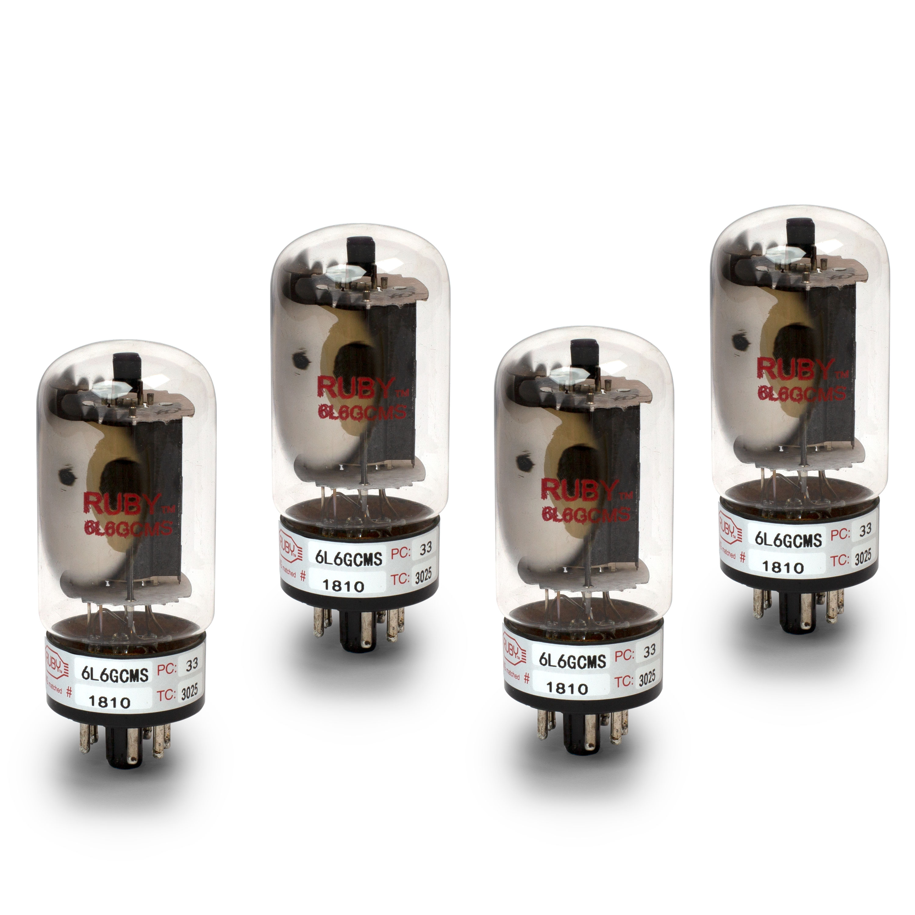 Ruby Tubes 6L6GCMS Power Tube, Matched Quad Ruby Tubes 6L6GCMS Power Tube, Matched Quad