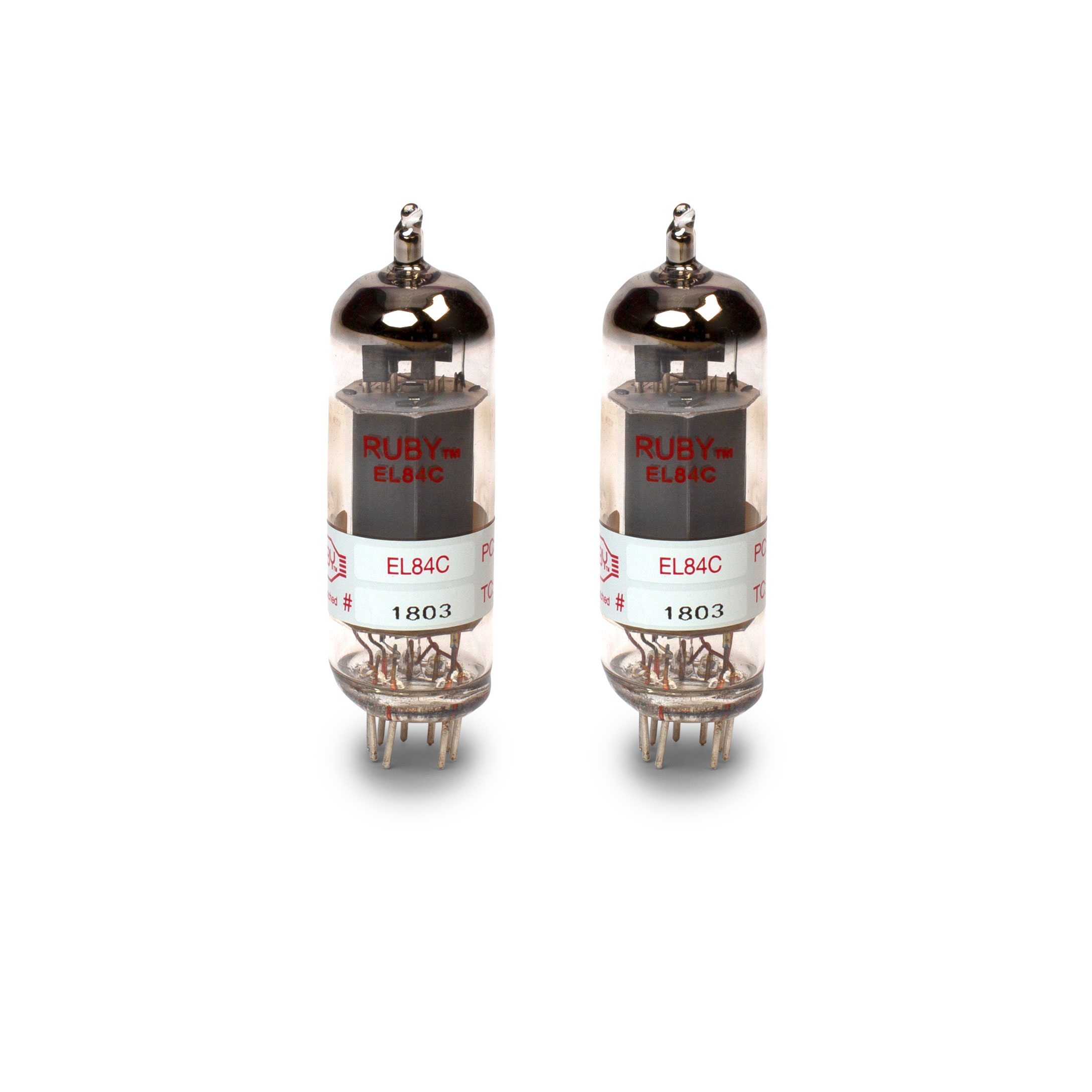 Ruby Tubes EL84C Power Tubes, Matched Pair
