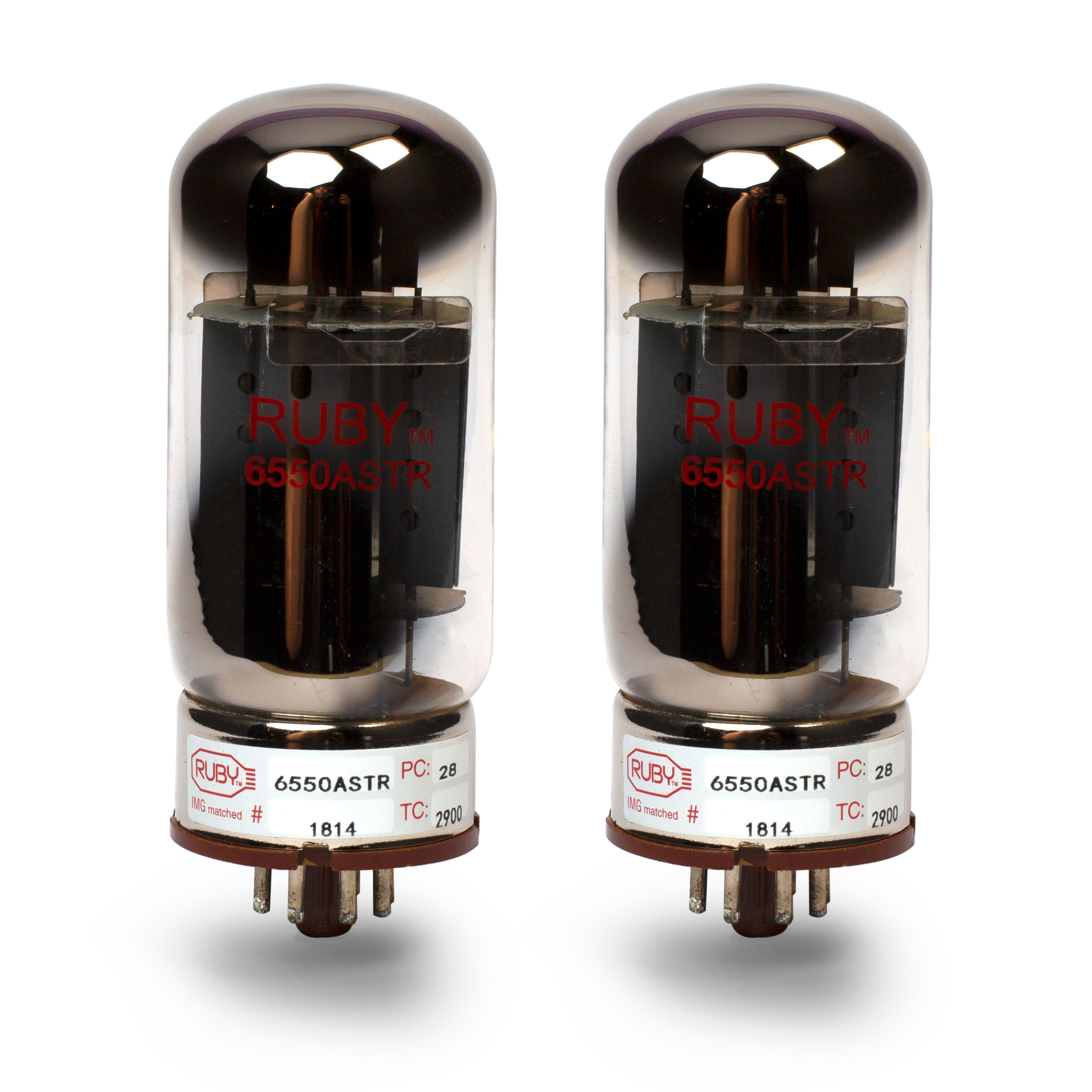 Ruby Tubes 6550ASTR Power Tubes, Matched Pair