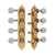 Waverly A-style Mandolin Tuners with Ivoroid Knobs, Satin gold