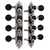 Waverly A-style Mandolin Tuners with Ebony Knobs, Satin silver