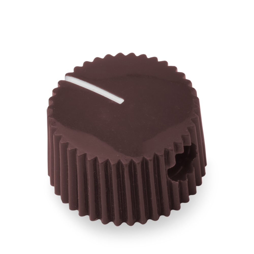 Vintage-style "Radio" Cupcake Amp Knob, Brown