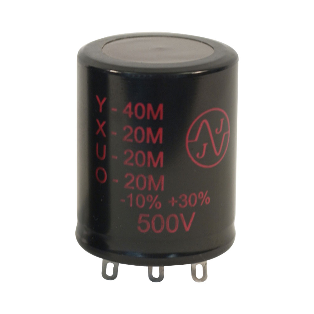JJ/Tesla Electrolytic Caps, 500V, 40/20/20/20uF JJ/Tesla Electrolytic Caps, 500V, 40/20/20/20uF