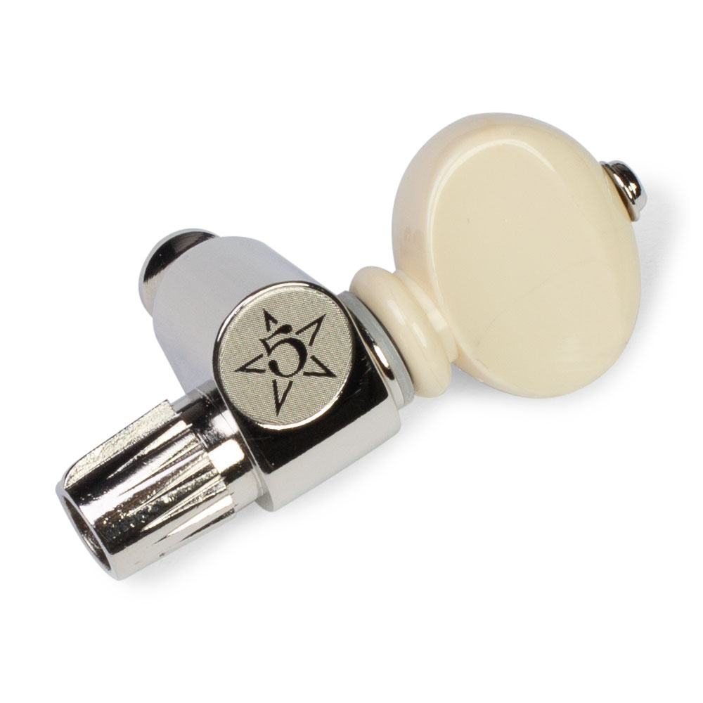 Five-Star 5th String Banjo Peg, Cream Knob on Nickel Five-Star 5th String Banjo Peg, Cream Knob on Nickel