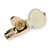 Five-Star 5th String Banjo Peg, Cream Knob on Gold