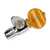 Five-Star 5th String Banjo Peg, Amber Swirl Knob on Nickel