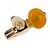 Five-Star 5th String Banjo Peg, Amber Swirl Knob on Gold