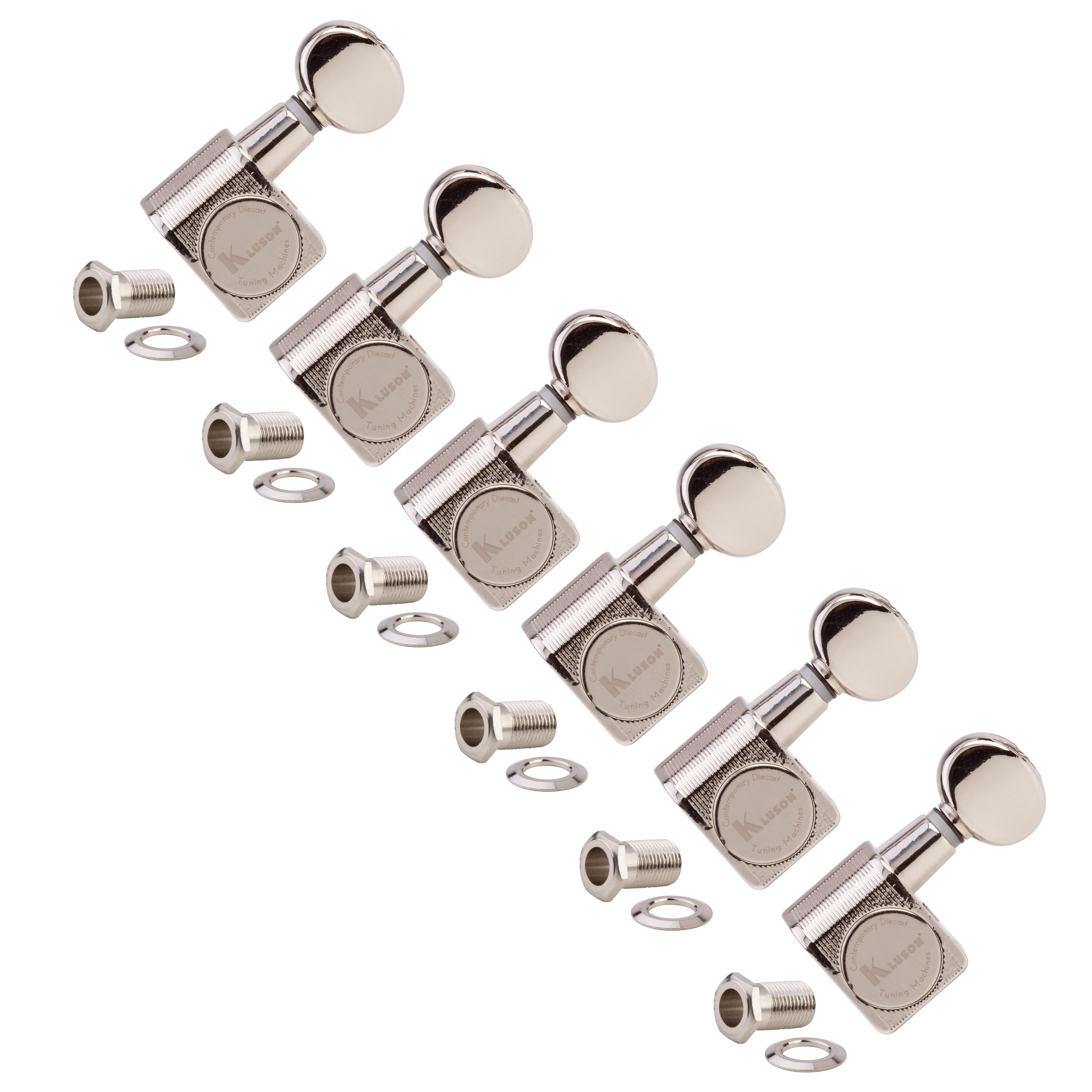 Kluson 6-In-Line Diecast 2-Pin Tuners for Fender Guitars