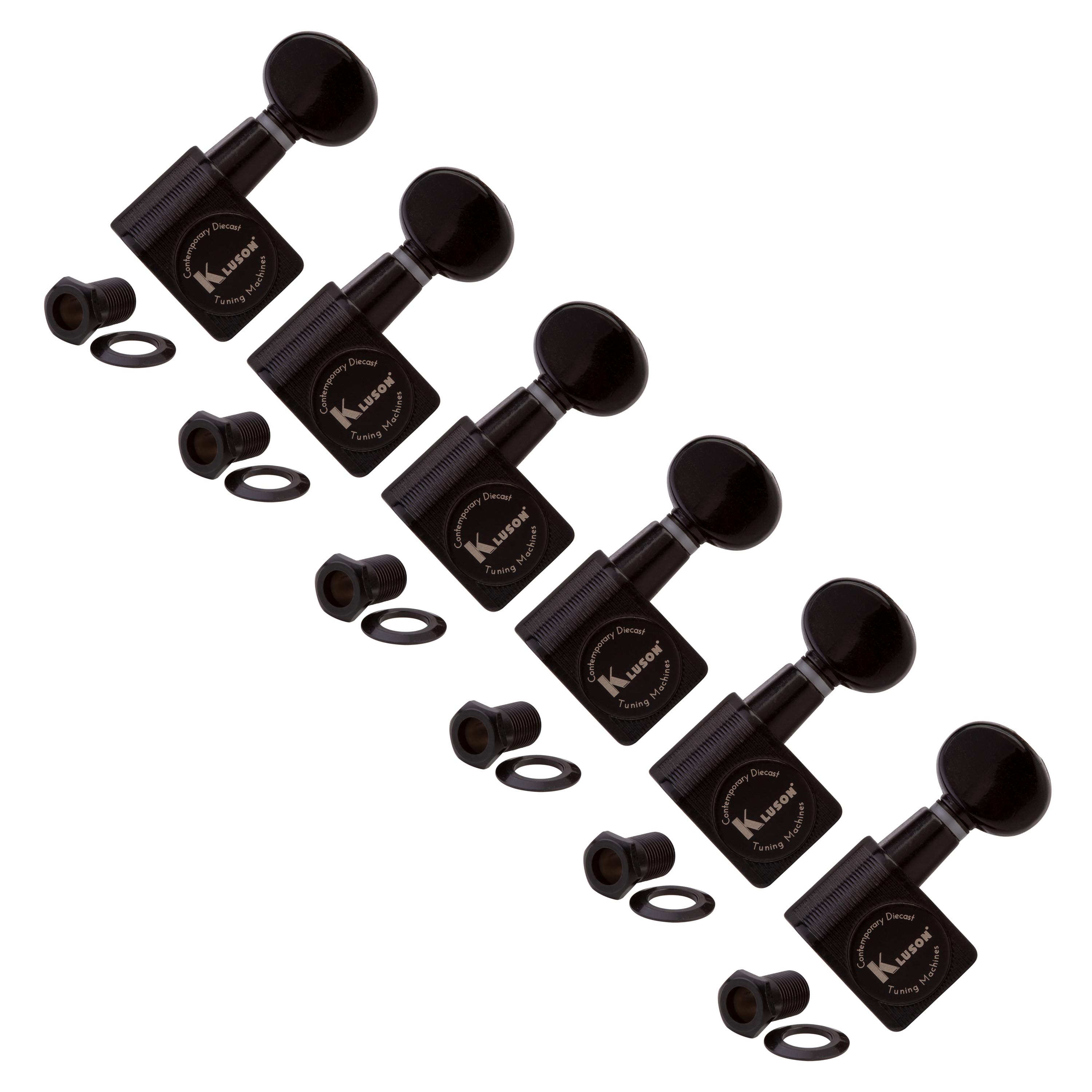 Kluson 6-In-Line Diecast 2-Pin Tuners for Fender Guitars, Chrome