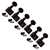 Kluson 6-In-Line Diecast 2-Pin Tuners for Fender Guitars, Black