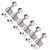 Kluson 6-In-Line Locking Diecast 2-Pin Tuners for Fender Guitars, Chrome