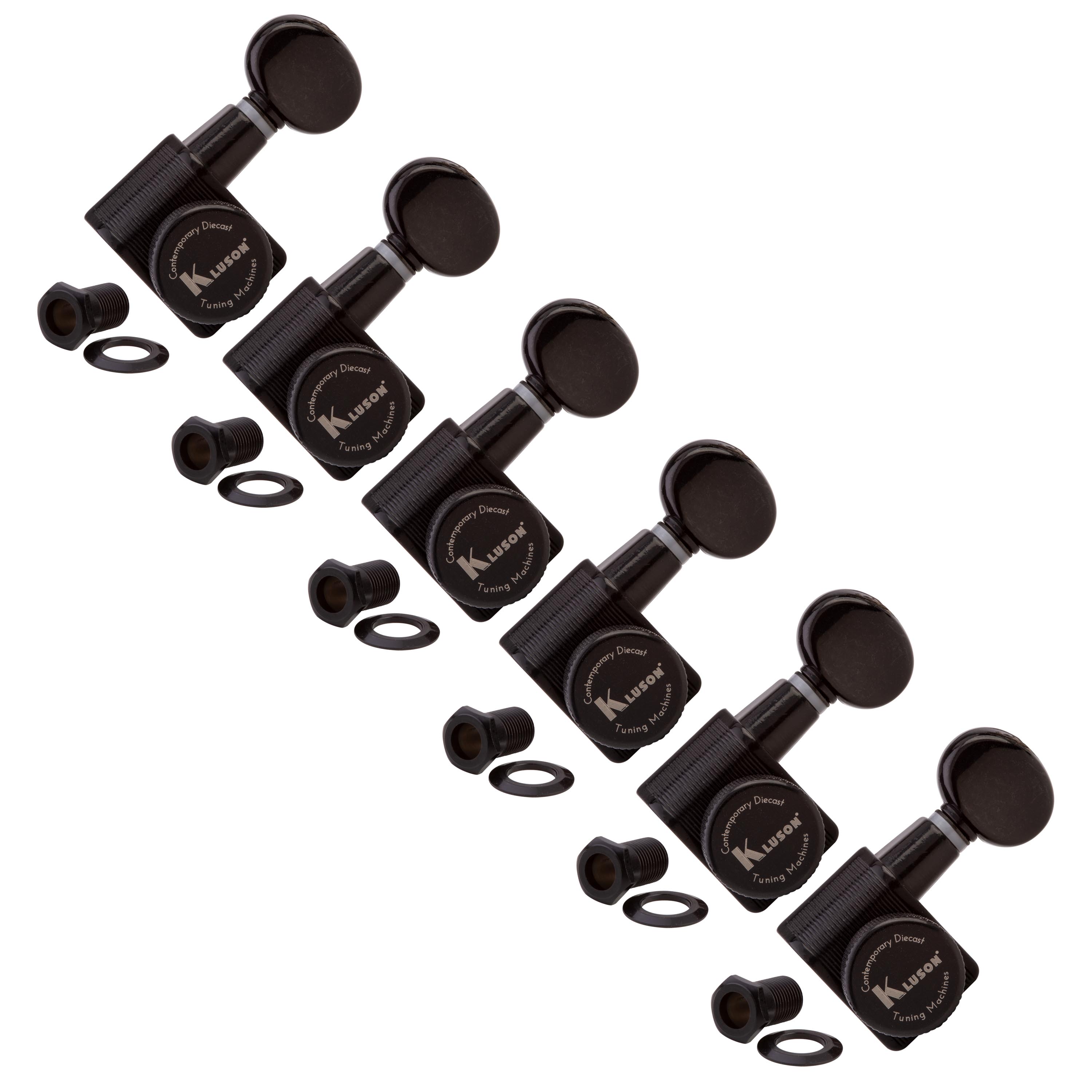 Kluson 6-In-Line Locking Diecast 2-Pin Tuners for Fender Guitars