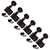 Kluson 6-In-Line Locking Diecast 2-Pin Tuners for Fender Guitars, Black