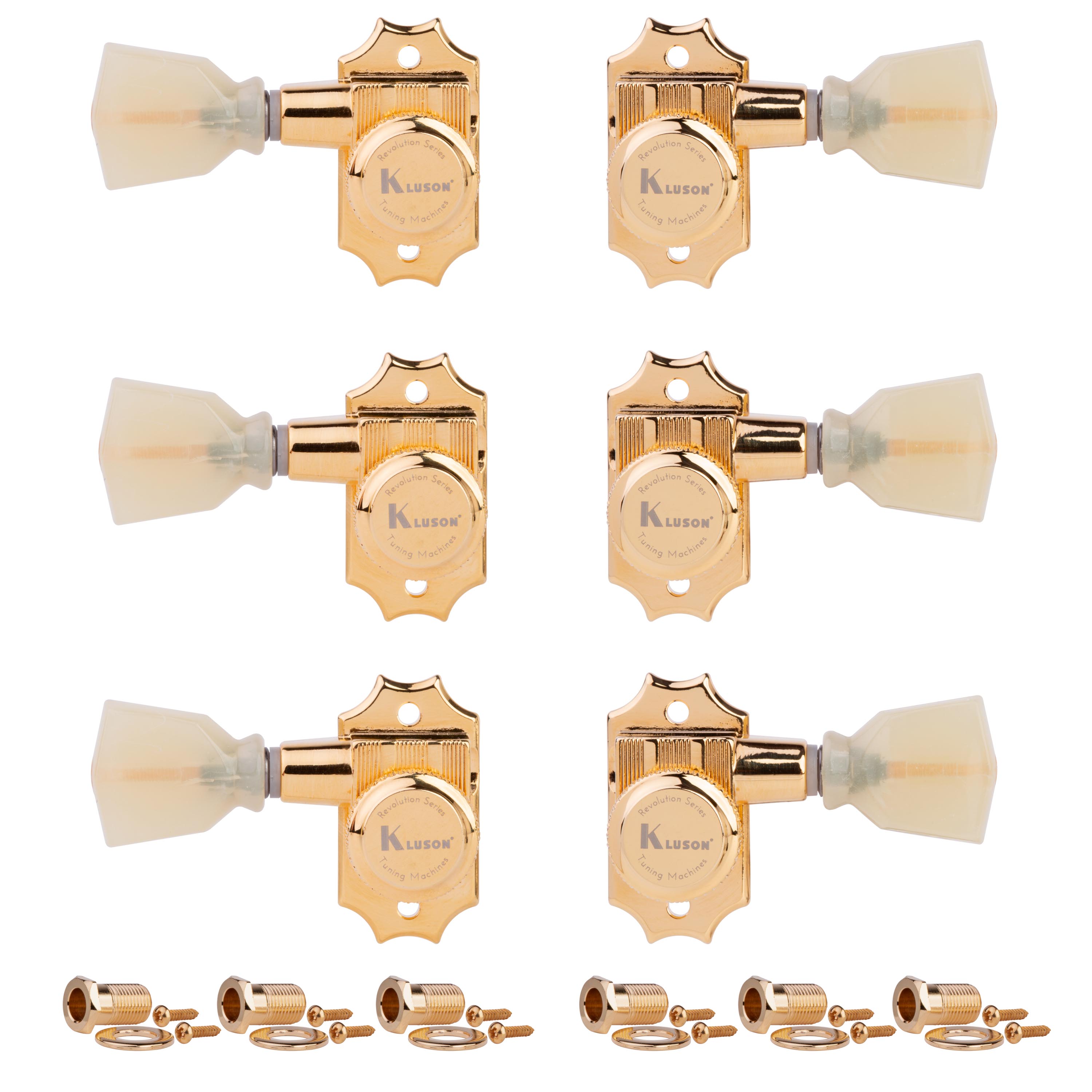 Kluson 3+3 Locking Revolution Series G-Mount Tuners - StewMac